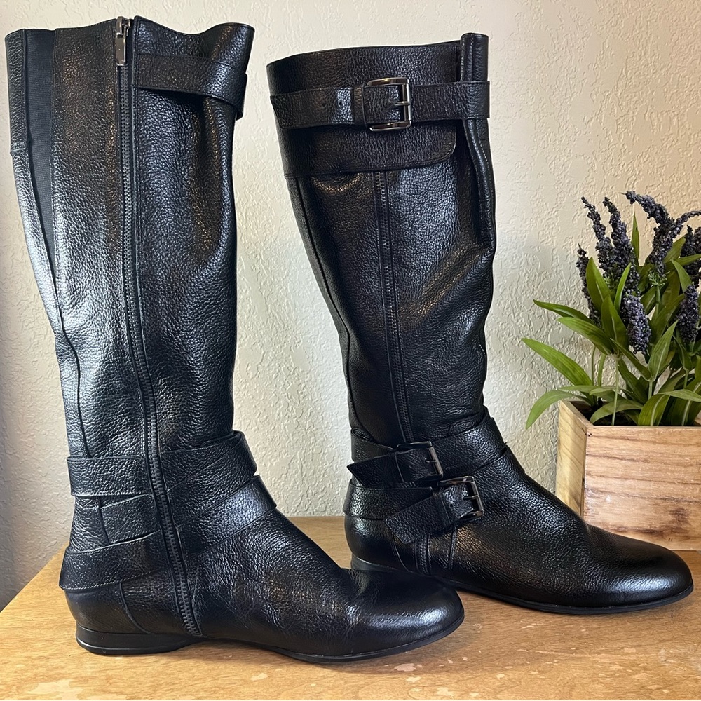 Tall Flat Black Boots - Enzo Angiolini Womens 9.5